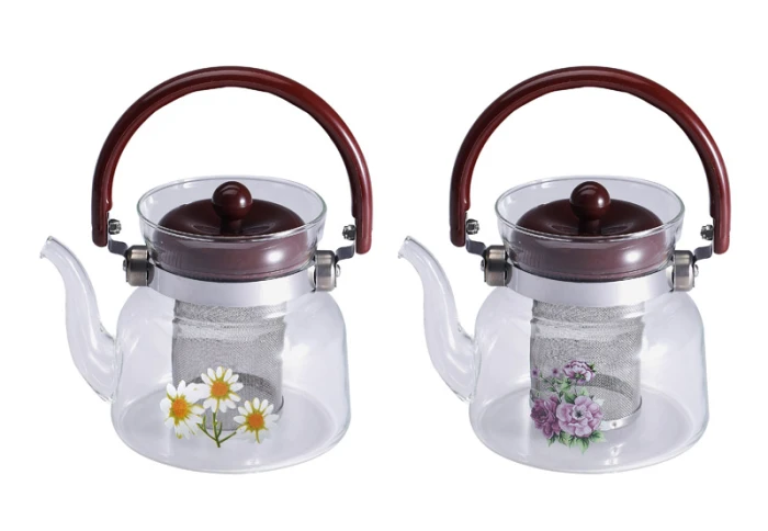 Скляний чайник для заварювання чаю Wellberg WB 6852 (1100 мл)